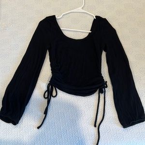 Scoop neck ribbed top